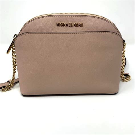 michael kors emmy crossbody rosegold|Michael Kors Emmy saffiano.